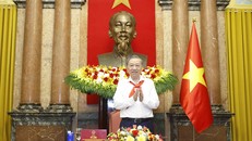 Tổng Bí thư, Chủ tịch nước Tô Lâm tại cuộc gặp mặt 85 Đội viên tiêu biểu toàn quốc. Ảnh: Thống Nhất/TTXVN