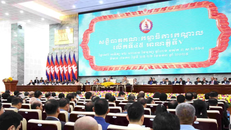 Quang cảnh phiên khai mạc một Hội nghị Ban Chấp hành Trung ương Đảng Nhân dân Campuchia mở rộng.