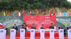 Hai Phó Thủ tướng, Bộ trưởng Quốc phòng ấn nút khởi công công trình Trạm phối hợp công tác, Đại đội Biên phòng 252.