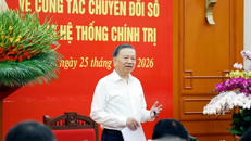 Tổng Bí thư, Chủ tịch nước Tô Lâm phát biểu tại Phiên họp chuyên đề về công tác chuyển đổi số trong hệ thống chính trị.