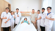 Bệnh nhân N.L hồi phục ổn định sau phẫu thuật. Ảnh: Vinmec