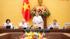 Chủ tịch Quốc hội Trần Thanh Mẫn phát biểu bế mạc Phiên họp thứ tư của Uỷ ban Thường vụ Quốc hội.