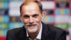 Thomas Tuchel trong buổi họp báo tại sân Wembley. Nguồn: John Walton/PA