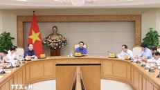 Phó Thủ tướng Trần Hồng Hà chủ trì cuộc họp. Ảnh: An Đăng/TTXVN