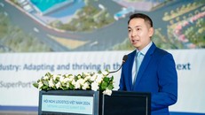 Tiến sĩ Yap Kwong Weng, CEO Việt Nam SuperPort phát biểu tại Hội nghị Logistics Việt Nam 2024