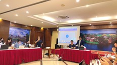 Bà Huỳnh Lan Phương trình bày bài tham luận tại buổi tập huấn.