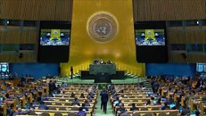 Phiên bỏ phiếu tại Đại hội đồng LHQ. Ảnh: Thanh Tuấn/Pv TTXVN tại Mỹ