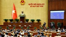 Quốc hội biểu quyết thông qua Luật Đầu tư công (sửa đổi). Ảnh: Doãn Tấn/TTXVN