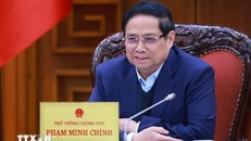 Thủ tướng Phạm Minh Chính chủ trì Phiên họp lần thứ tư của Ban Chỉ đạo tinh gọn bộ máy của Chính phủ. Ảnh: Dương Giang/TTXVN
