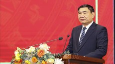 Bí thư Tỉnh ủy Điện Biên Trần Quốc Cường phát biểu tại Hội nghị. 