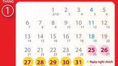 Lịch nghỉ Tết.