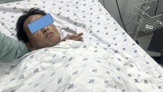 Bé K. bị bỏng khoảng 48% diện tịch cơ thể và phải ghép da. Ảnh: BV