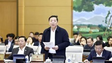 Bộ trưởng Bộ Giao thông vận tải Trần Hồng Minh phát biểu. Ảnh: Doãn Tấn/TTXVN