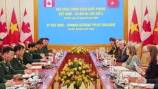 Đối thoại chính sách quốc phòng Việt Nam-Canada lần thứ 3. Ảnh: Trọng Đức/TTXVN