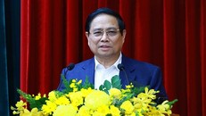 Thủ tướng Phạm Minh Chính, Trưởng đoàn kiểm tra số 1908 chủ trì hội nghị. Ảnh: Dương Giang/TTXVN