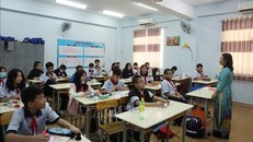 Một tiết học của học sinh lớp 6/2 Trường THCS Huỳnh Khương Ninh (Quận 1, Thành phố Hồ Chí Minh). 