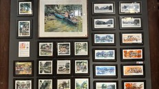 Các tác phẩm về phong cảnh Việt Nam của hoạ sỹ Minh Đàm. Ảnh: Minh Ngọc/Vietnam+