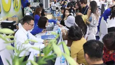 Hội chợ Du lịch quốc tế VITM Hà Nội luôn thu hút đông đảo sự quan tâm của công chúng. Ảnh: Mai Mai/Vietnam+