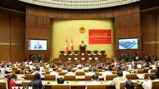 Toàn cảnh hội nghị toàn quốc quán triệt, triển khai thực hiện Nghị quyết Hội nghị lần thứ 11 Ban Chấp hành Trung ương Đảng khóa XIII. Ảnh: Phương Hoa/TTXVN