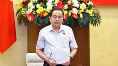 Bí thư Đảng ủy Quốc hội, Chủ tịch Quốc hội Trần Thanh Mẫn, Trưởng Tiểu ban Văn kiện phát biểu khai mạc phiên họp. Ảnh: Doãn Tấn