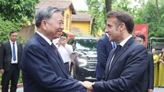 Tổng Bí thư Tô Lâm và Tổng thống Pháp Emmanuel Macron. Ảnh: Thống Nhất