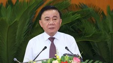 Đồng chí Trần Cẩm Tú, Ủy viên Bộ Chính trị, Thường trực Ban bí thư phát biểu chỉ đạo hội nghị. Ảnh: Phương Hoa