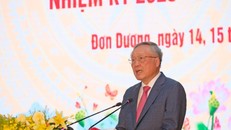 Ủy viên Bộ Chính trị, Phó Thủ tướng thường trực Chính phủ Nguyễn Hòa Bình phát biểu chỉ đạo tại Đại hội. Ảnh: Nguyễn Dũng