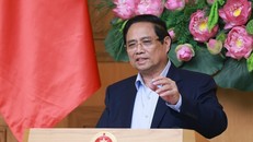 Thủ tướng Phạm Minh Chính chủ trì họp đánh giá sơ kết 1 tháng vận hành chính quyền địa phương hai cấp. Ảnh: Dương Giang