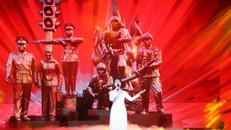 Một tiết mục tại chương trình nghệ thuật. Ảnh: Phạm Kiên