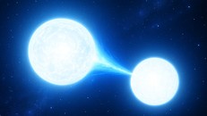 Hai ngôi sao hợp nhất - một hiện tượng hiếm được tiết lộ nhờ quan sát tia cực tím từ Kính viễn vọng Không gian Hubble. Nguồn: The Brighter Side of News