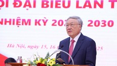 Đồng chí Nguyễn Hòa Bình phát biểu chỉ đạo Đại hội. Ảnh: Văn Điệp