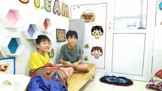 Các em nhỏ tại xã Đan Hải được bố trí ở tại các trường học, nhà văn hóa và sẽ nghỉ học trong 2 ngày. Ảnh: Hữu Quyết