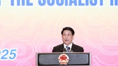 Chủ tịch nước Lương Cường phát biểu chào mừng. Ảnh: Lâm Khánh