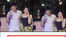 Cùng chia sẻ hình ảnh thân mật bên nhau, cả Lệ Quyên và người tình nhận được nhiều ý kiến trái chiều của người hâm mộ.