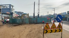 Dự án xây dựng cầu vượt Dầu Giây tiếp tục dừng thi công.