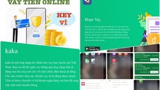 Chị Oanh đăng ký vay tiền thông qua 5 App có tên: hopevay, vaytinhanh, vitienloi, heyvi và kaka.