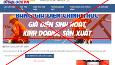 Trang web này đã sử dụng tên miền và một số nội dung, hình ảnh gây hiểu nhầm là ấn phẩm thông tin thuộc Tập đoàn Điện lực Việt Nam.
