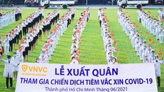 350 nhân viên y tế của VNVC tại TP.HCM đã ra quân tham gia chiến dịch tiêm chủng vắc xin Covid-19.