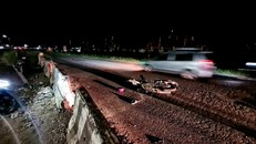 Hiện trường xảy ra vụ tai nạn tử vong thứ 18 tại nút cầu vượt Dầu Giây vào đêm 27/11.