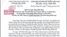 Kết luận Thanh tra 314 được đóng dấu “Mật” và “Giải Mật” sau 14 ngày.