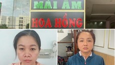 Bị can Nguyễn Thị Ngọc Cẩm và Diệp Ngọc Tuyền tại cơ quan Công an.