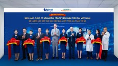 Lễ cắt băng công bố ra mắt máy CT Somatom Force VB30 diễn ra tại Bệnh viện Đa khoa Tâm Anh Hà Nội. Ảnh: Bệnh viện Đa khoa Tâm Anh