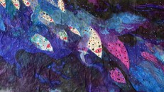 Tác phẩm "Những thiên thần đêm 2" trên giấy dó của Bùi Tiến Tuấn