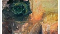 Tác phẩm "Người và chân lý" trong triển lãm 'Miền thiêng xanh" của Huỳnh Lê Nhật Tấn