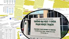 Trường Đại học Y khoa Phạm Ngọc Thạch (ảnh nhỏ) và các chứng cứ chứng minh gian lận học thuật đang xảy ra tại trường.