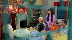 Diễn viên Trương Minh Thảo (vai Út Tửng) trong phân cảnh mâu thuẫn gia đình cao trào