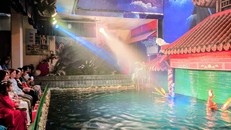 Chương trình múa rối nước "Hoa đất Việt" gây ấn tượng với các đại biểu