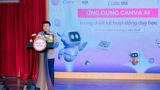 Ông Võ Thiện Cang - Giám đốc Trung tâm Thông tin và Chương trình Giáo dục, Sở Giáo dục và Đào tạo Thành phố Hồ Chí Minh, phát biểu tại sự kiện.