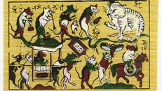 Hình tượng mèo trong tranh Đông Hồ.