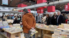 Quang cảnh Hội chợ sách Brussels 2023. 
